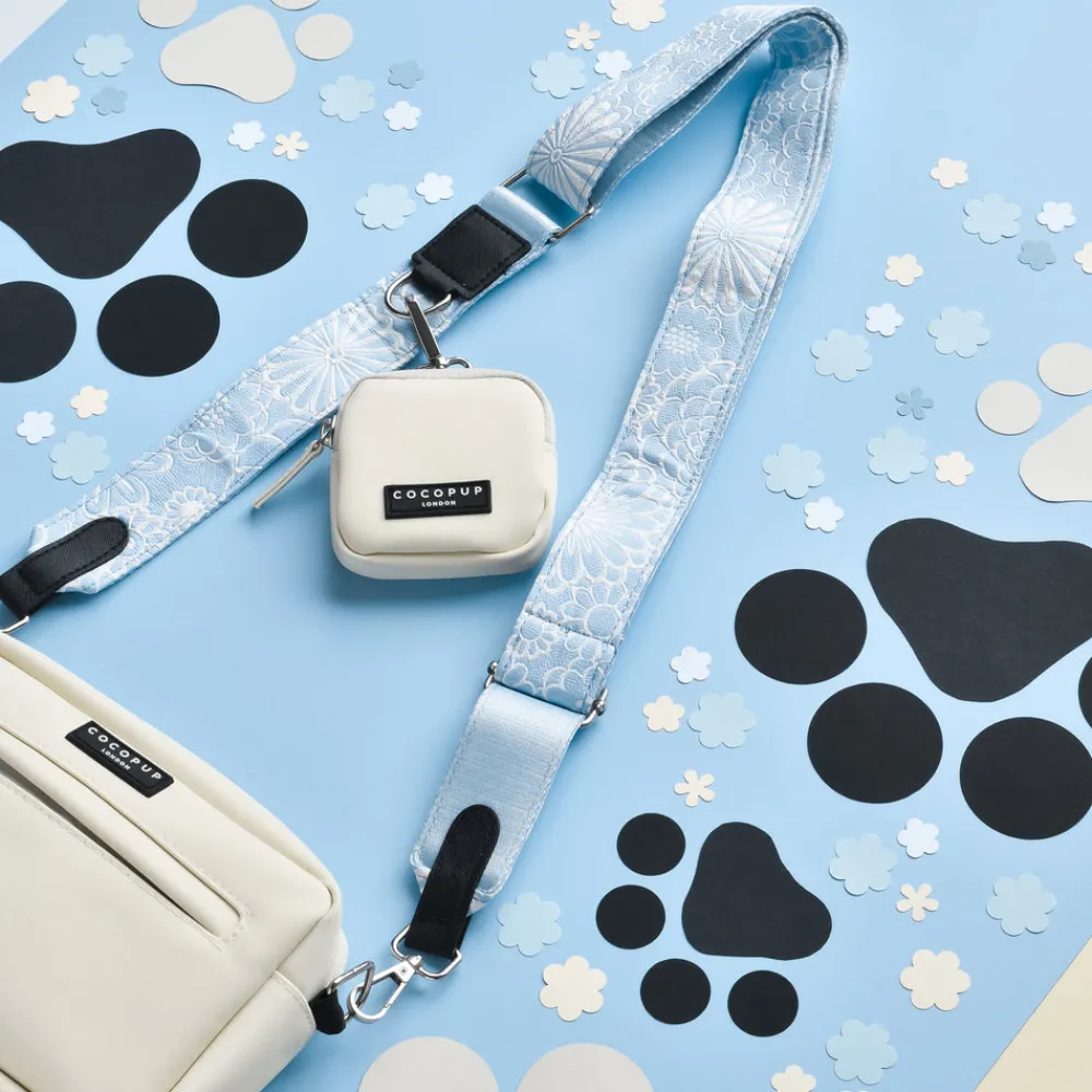 Cocopup Bag Straps-Luxe Bag Strap - Baby Blue Flower
