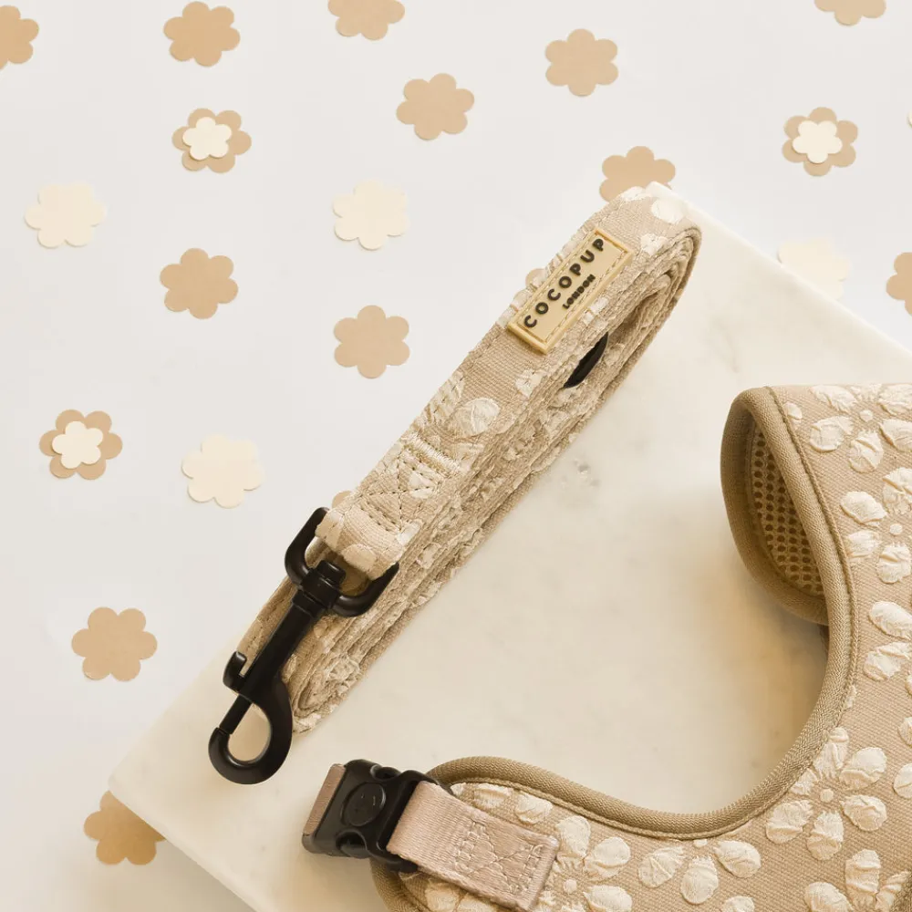 Cocopup Leads | Puppy Leads & Collars-Luxe Mocha Flower Lead - Puppy