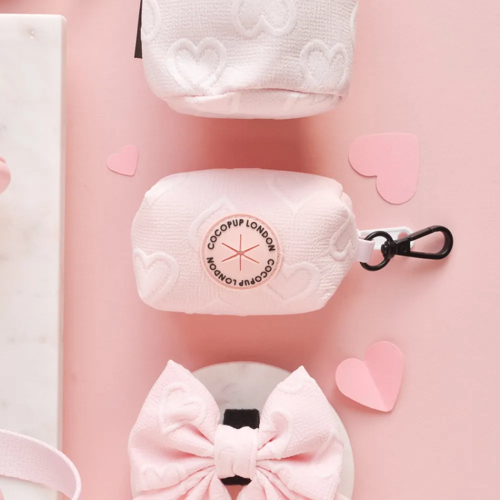 Cocopup Poop Bag Holders | Poop Bag Holders-Luxe Poop Bag Holder - Baby Pink Heart