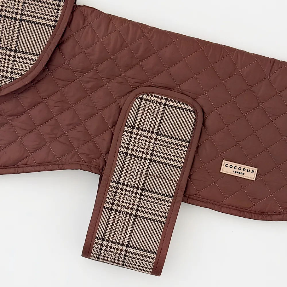 Cocopup Coats ❄️-LUXE Quilted Dog Coat - Pup Plaid