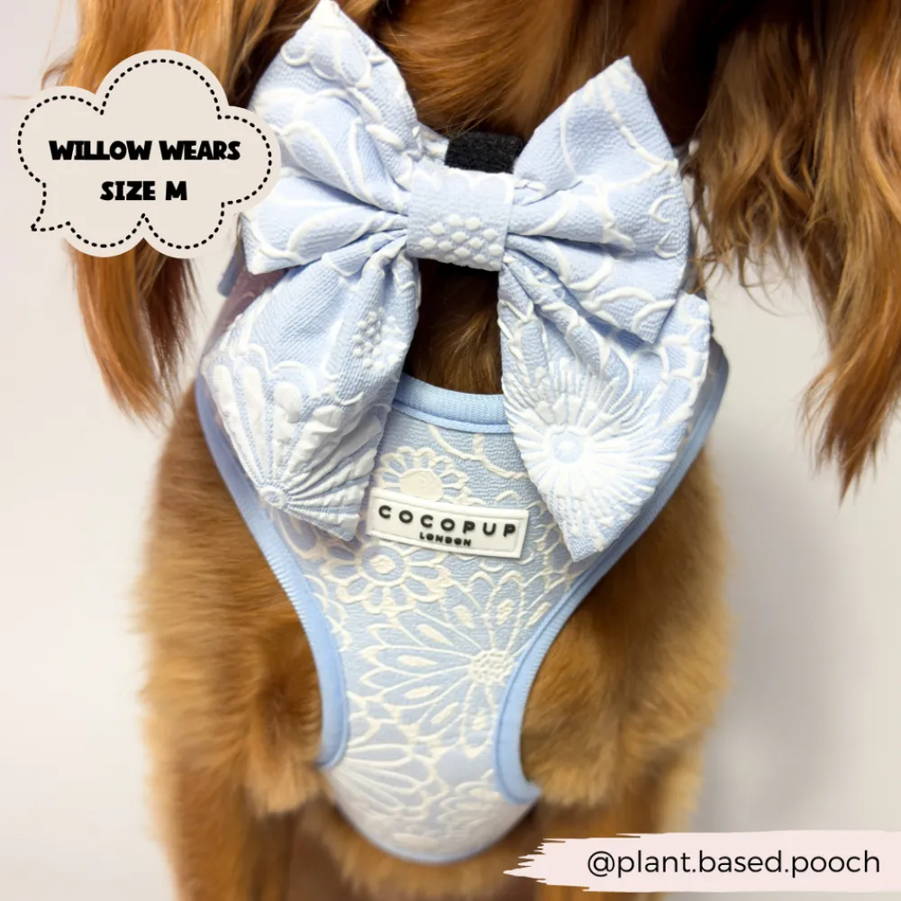 Cocopup Sailor Bow Ties-Luxe Sailor Bow Tie - Baby Blue Flower