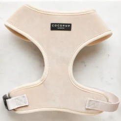 Cocopup Adjustable Neck Harnesses | Special Occassion Harnesses ✨-Luxe Velvet Adjustable Neck HARNESS - Champagne