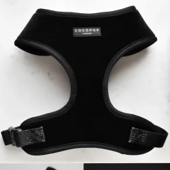 Cocopup Adjustable Neck Harnesses-Luxe Velvet Adjustable Neck HARNESS - Noir