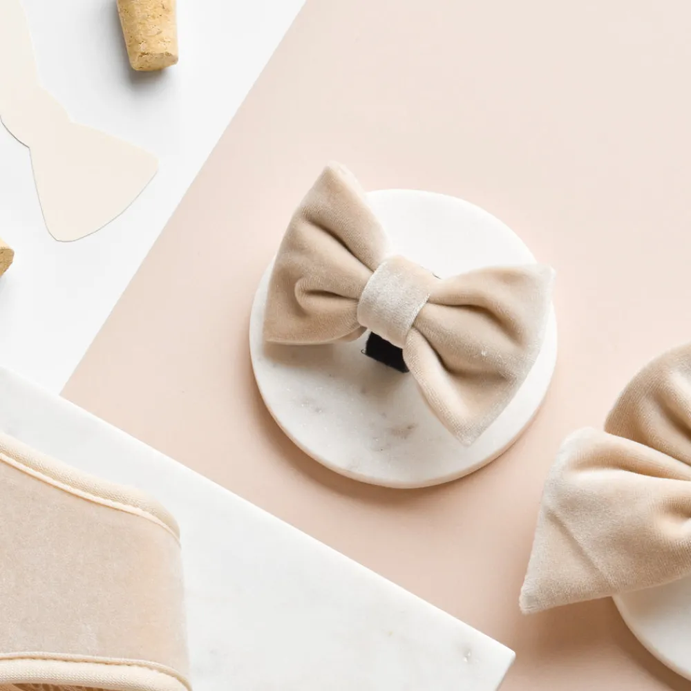 Cocopup Bow Ties-Luxe Velvet Bow Tie - Champagne