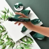 Cocopup Collars | Puppy Leads & Collars-LUXE Velvet COLLAR - Forest Green