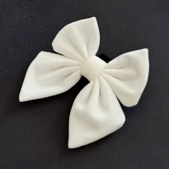 Cocopup Sailor Bow Ties | Personalised Sailor Bow Ties ð-Luxe Velvet Sailor Bow Tie - White