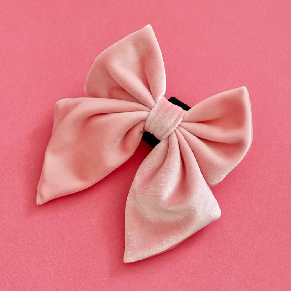 Cocopup Personalised Sailor Bow Ties ð | Sailor Bow Ties-Luxe Velvet Sailor Bow Tie - Baby Pink