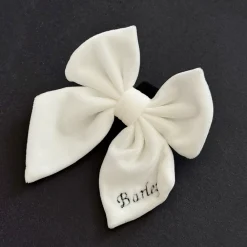 Cocopup Sailor Bow Ties | Personalised Sailor Bow Ties 🎀-Luxe Velvet Sailor Bow Tie - White