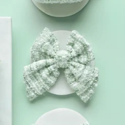 Cocopup Sailor Bow Ties-Matcha Textured Tweed Sailor Bow Tie