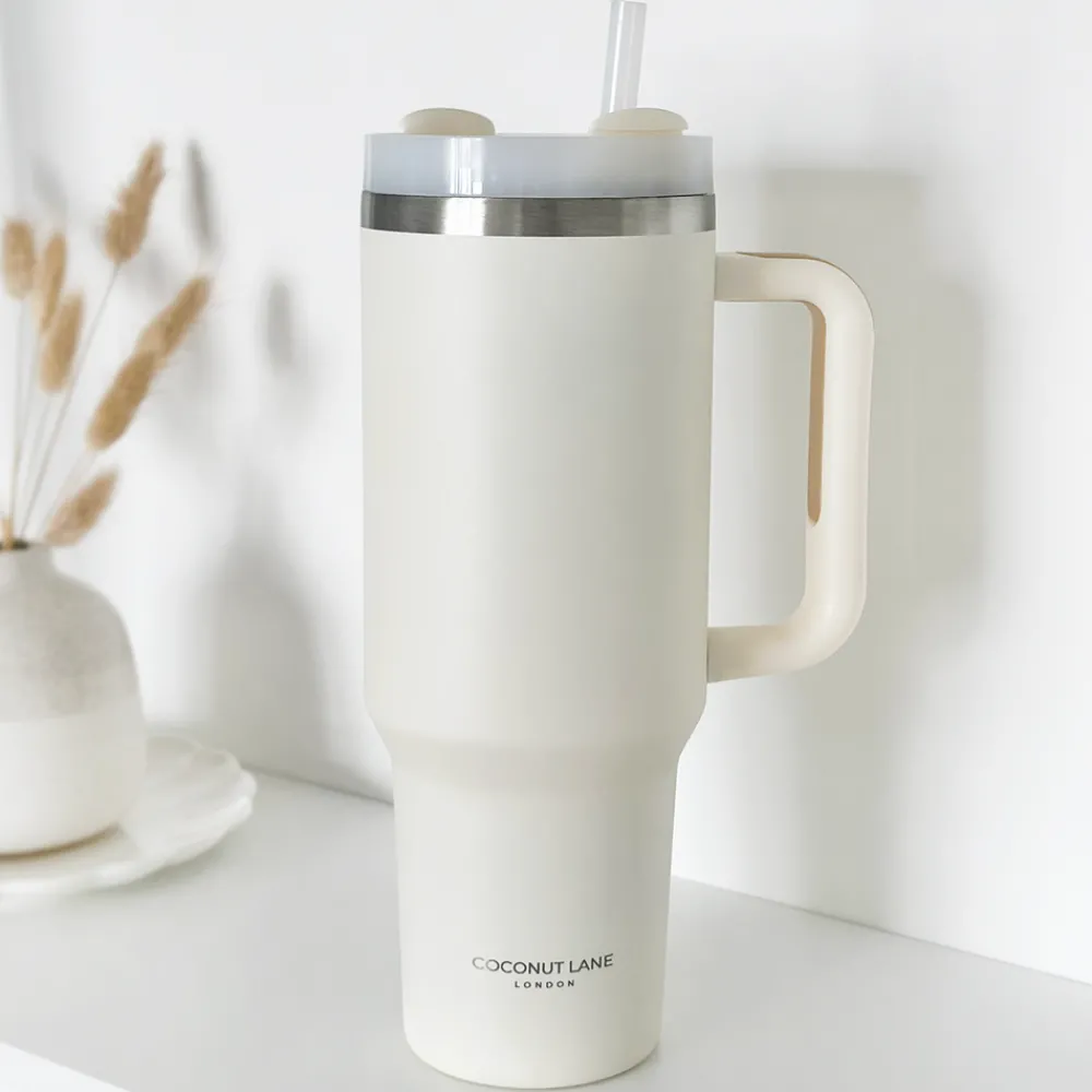 Cocopup Tumblers-Milky Coconut Stainless Steel Tumbler - By Coconut Lane