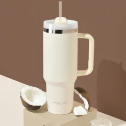 Cocopup Tumblers-Milky Coconut Stainless Steel Tumbler - By Coconut Lane