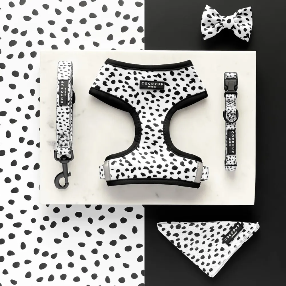 Cocopup Adjustable Neck Harnesses-Monochrome Spots Adjustable Neck HARNESS