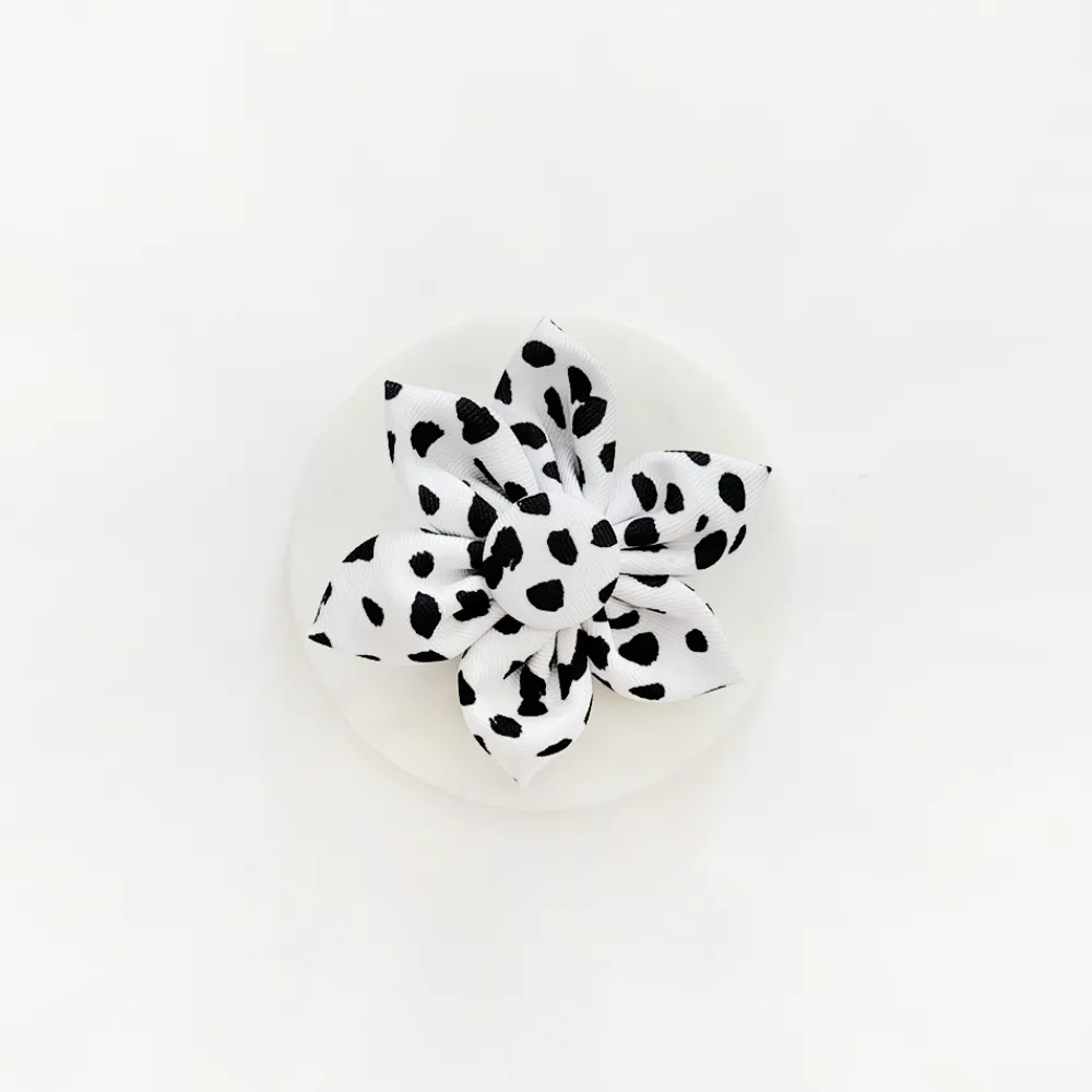 Cocopup Collar Flowers-Monochrome Spots Collar Flower