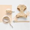 Cocopup Nakd D-Ring Harnesses | Nakd D-Ring Harness Bundles-NAKD Adjustable Neck Harness, Lead, Collar & Poop Bag Holder Bundle - Biscuit