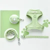 Cocopup Nakd D-Ring Harnesses | Nakd D-Ring Harness Bundles-NAKD Adjustable Neck Harness, Lead, Collar & Poop Bag Holder Bundle - Matcha