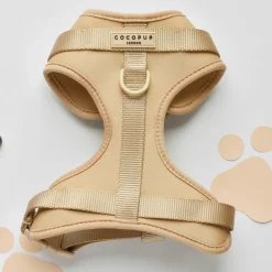 Cocopup Adjustable Neck Harnesses | Nakd D-Ring Harnesses-NAKD Adjustable Neck Harness - Biscuit