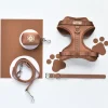 Cocopup Nakd D-Ring Harnesses | Nakd D-Ring Harness Bundles-NAKD Adjustable Neck Harness, Lead, Collar & Poop Bag Bundle - Brownie