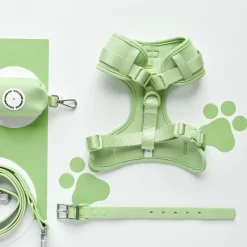 Cocopup Adjustable Neck Harnesses | Nakd D-Ring Harnesses-NAKD Adjustable Neck Harness - Matcha