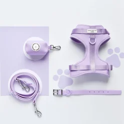 Cocopup Adjustable Neck Harnesses | Nakd D-Ring Harnesses-NAKD Adjustable Neck Harness - Parma Violets