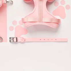 Cocopup Nakd D-Ring Harnesses | Nakd D-Ring Harness Bundles-NAKD Adjustable Neck Harness, Lead, Collar & Poop Bag Holder Bundle - Candyfloss