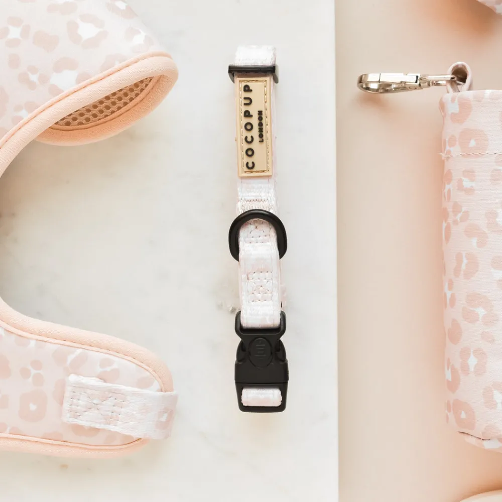 Cocopup Puppy Leads & Collars-Nude Chic Leopard Puppy Lead & Collar Set