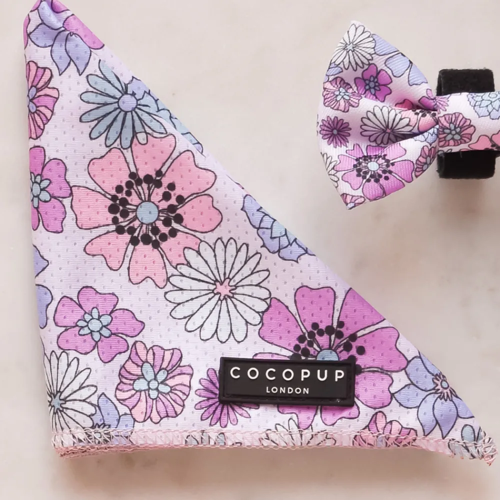 Cocopup Bandanas-Pastel Flowers Bandana