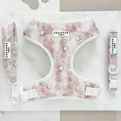 Cocopup Adjustable Harness Bundles | Special Occassion Harnesses ✨-Pearly Pup Adjustable Neck Harness, Lead & Collar Bundle