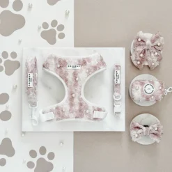 Cocopup Adjustable Harness Bundles | Special Occassion Harnesses ✨-Pearly Pup Adjustable Neck Harness, Lead & Collar Bundle