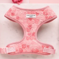 Cocopup Adjustable Harness Bundles | Special Occassion Harnesses ✨-Peony Pup Adjustable Neck Harness, Lead & Collar Bundle