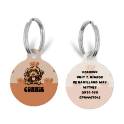 Cocopup Personalised Id Tags-Personalised Dog Cartoon ID Tag - Theo Teddy