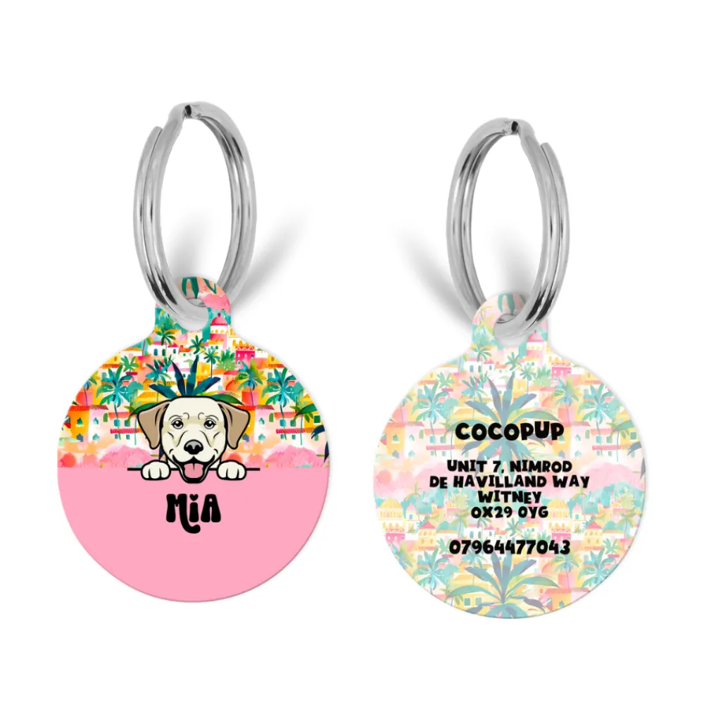 Cocopup Personalised Id Tags-Personalised Dog Cartoon ID Tag - Portofino Pup
