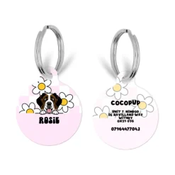 Cocopup Personalised Id Tags-Personalised Dog Cartoon ID Tag - Daisy Gingham Rave