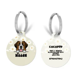 Cocopup Personalised Id Tags-Personalised Dog Cartoon ID Tag - Daisy Chain