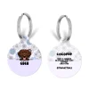 Cocopup Personalised Id Tags-Personalised Dog Cartoon ID Tag - Pastel Flowers