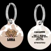 Cocopup Personalised Id Tags-Personalised Dog Cartoon ID Tag - Nude Cow