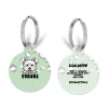 Cocopup Personalised Id Tags-Personalised Dog Cartoon ID Tag - Sage Leopard