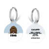 Cocopup Personalised Id Tags-Personalised Dog Cartoon ID Tag - Blue