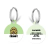 Cocopup Personalised Id Tags-Personalised Dog Cartoon ID Tag - Green