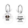 Cocopup Personalised Id Tags-Personalised Dog Cartoon ID Tag - Spring Plaid