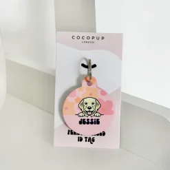 Cocopup Personalised Id Tags-Personalised Dog Cartoon ID Tag - Summer Bloom