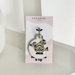 Cocopup Personalised Id Tags-Personalised Dog Cartoon ID Tag - Boujee Butterfly