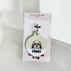 Cocopup Personalised Id Tags-Personalised Dog Cartoon ID Tag - Nude
