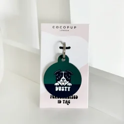 Cocopup Personalised Id Tags-Personalised Dog Cartoon ID Tag - Khaki