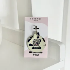 Cocopup Personalised Id Tags-Personalised Dog Cartoon ID Tag - Ivory Tort