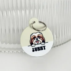 Cocopup Personalised Id Tags-Personalised Dog Cartoon ID Tag - Nude