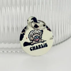 Cocopup Personalised Id Tags-Personalised Dog Cartoon ID Tag - Ivory Tort