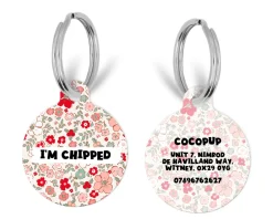 Cocopup Personalised Id Tags-Personalised Text ID Tag - Cute Flowers