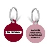 Cocopup Personalised Id Tags-Personalised Text ID Tag - Burgundy