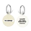 Cocopup Personalised Id Tags | Cat Id Tags-Personalised Text ID Tag - Cable Knit Vanilla Puppuccino