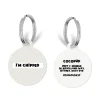 Cocopup Personalised Id Tags | Cat Id Tags-Personalised Text ID Tag - Brown Tweed